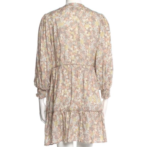 We Are Kindred Madeline Floral Linen Pintuck Pleated Mini Dress US 6 - Picture 5 of 8